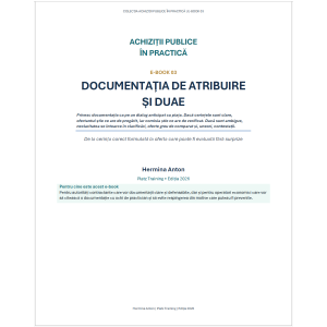 Ebook 3 – Documentația de atribuire și DUAE
